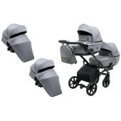 Коляска 2 в 1 для двійні Bair Kiwi DUO Soft BKP-218 сірий Коляска 2 в 1 для двійні Bair Kiwi DUO Soft BKP-218 сірий