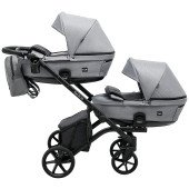 Коляска 2 в 1 для двійні Bair Kiwi DUO Soft BKP-218 сірий Коляска 2 в 1 для двійні Bair Kiwi DUO Soft BKP-218 сірий