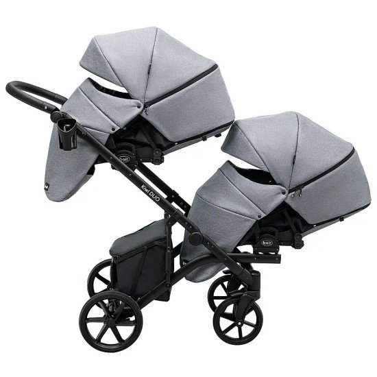 Коляска 2 в 1 для двійні Bair Kiwi DUO Soft BKP-218 сірий Коляска 2 в 1 для двійні Bair Kiwi DUO Soft BKP-218 сірий