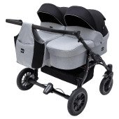 Коляска 2 в 1 для двойни Bair Sorento DUO BS-05 серый / черный Коляска 2 в 1 для двойни Bair Sorento DUO BS-05 серый / черный