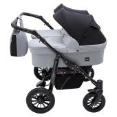Коляска 2 в 1 для двойни Bair Sorento DUO BS-05 серый / черный Коляска 2 в 1 для двойни Bair Sorento DUO BS-05 серый / черный