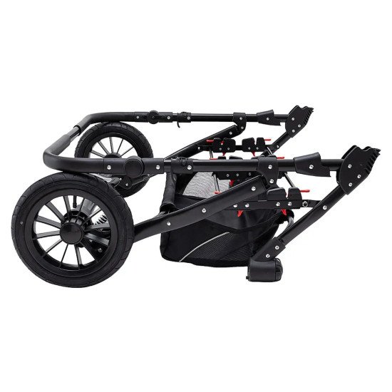 Коляска 2 в 1 для двойни Bair Sorento DUO BS-05 серый / черный Коляска 2 в 1 для двойни Bair Sorento DUO BS-05 серый / черный