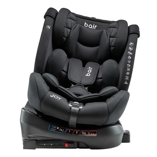 Автокрісло Bair Joy 360 i-size Iso-fix TB-01 total black Автокрісло Bair Joy 360 i-size Iso-fix TB-01 total black