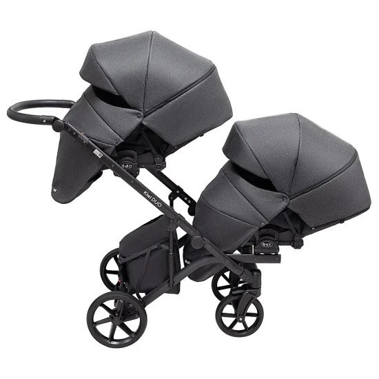Коляска 2 в 1 для двійні Bair Kiwi DUO Soft BKD-219-1 графіт Коляска 2 в 1 для двійні Bair Kiwi DUO Soft BKD-219-1 графіт