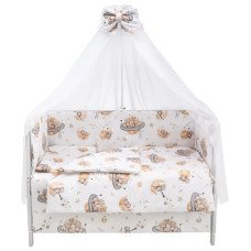 Детская постель Babyroom Gold RG-08 белый (мишки на луне)