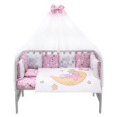 Дитяча постіль Babyroom Bortiki Print-08 рожевий (ведмедики) Дитяча постіль Babyroom Bortiki Print-08 рожевий (ведмедики)