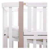 Ліжко Babyroom Місяць LU-2 маятник  білий / капучино