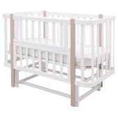 Ліжко Babyroom Місяць LU-2 маятник  білий / капучино