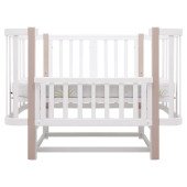 Ліжко Babyroom Місяць LU-2 маятник  білий / капучино