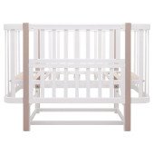 Ліжко Babyroom Місяць LU-2 маятник  білий / капучино