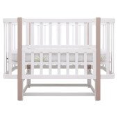 Ліжко Babyroom Місяць LU-2 маятник  білий / капучино