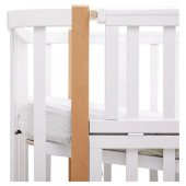 Ліжко Babyroom Місяць LU-3 маятник, шухляда білий / натуральний Ліжко Babyroom Місяць LU-3 маятник, шухляда білий / натуральний