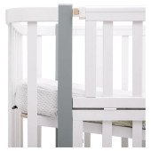 Ліжко Babyroom Місяць LU-3 маятник, шухляда білий / сірий Ліжко Babyroom Місяць LU-3 маятник, шухляда білий / сірий