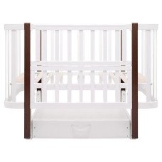 Кровать Babyroom Місяць LU-3 маятник, ящик белый / венге Кровать Babyroom Місяць LU-3 маятник, ящик белый / венге