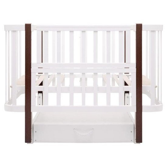 Кровать Babyroom Місяць LU-3 маятник, ящик белый / венге