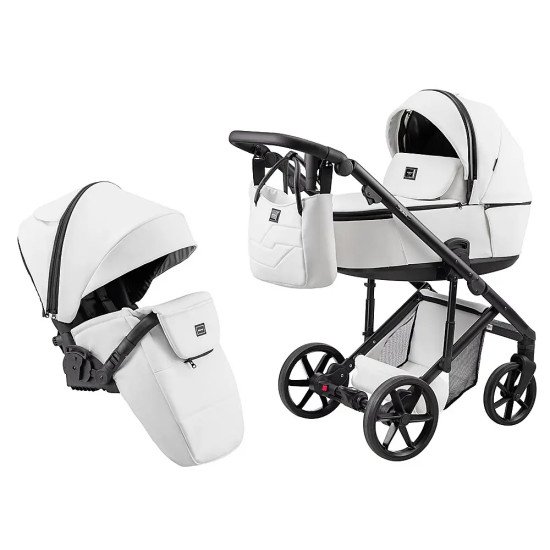Коляска универсальная 2 в 1 Adamex Dolce Eco SA-1 белый
