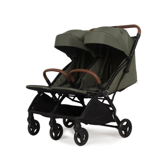 Коляска прогулочная для двойни Adamex Alto dark green