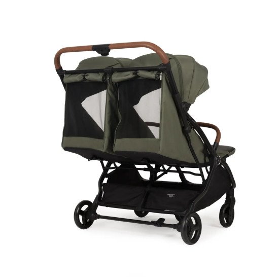 Коляска прогулочная для двойни Adamex Alto dark green