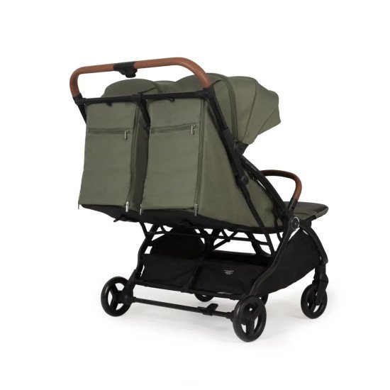 Коляска прогулочная для двойни Adamex Alto dark green