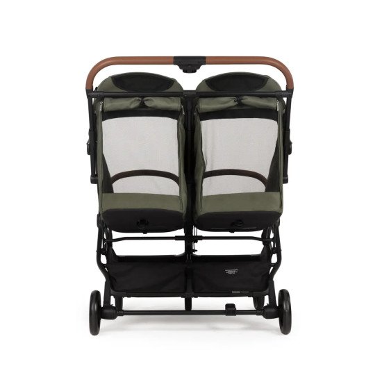 Коляска прогулочная для двойни Adamex Alto dark green