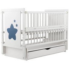 Ліжко Babyroom Зірочка Z-03 маятник, ящик, відкидний бік  бук білий