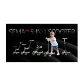 Самокат триколісний дитячий 5 в 1 Sema Pro Green