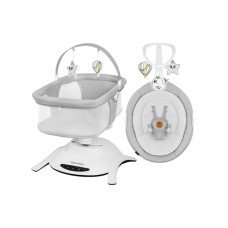Ліжечко та заколисуючий центр Lionelo Bella SET Grey Concrete