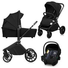 Коляска универсальная 3 в 1 Lionelo Mika Plus Black Onyx