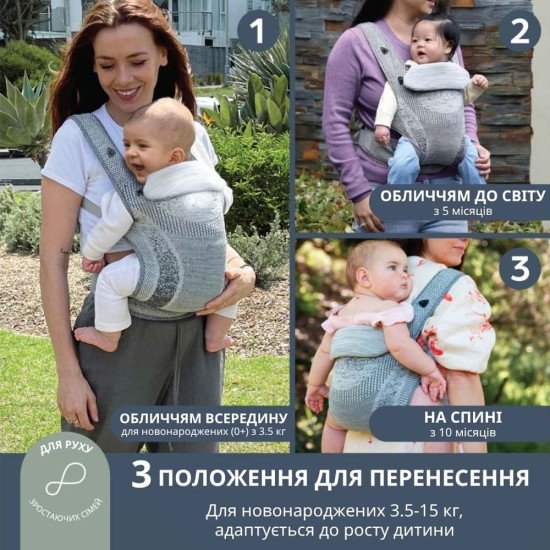 Рюкзак-переноска DreamBaby Inspire Grey Рюкзак-переноска DreamBaby Inspire Grey