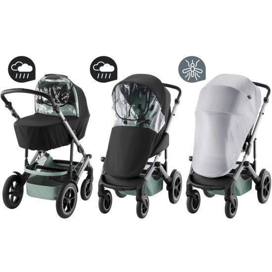 Комплект от непогоды Britax-Romer Smile 5Z (2 дождевика + москитка) Комплект от непогоды Britax-Romer Smile 5Z (2 дождевика + москитка)