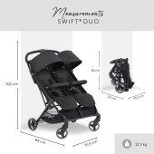 Коляска прогулянкова для двійні Hauck Swift X Duo Black