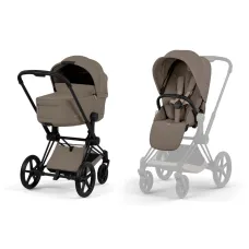 Коляска універсальна 2 в 1 Cybex Priam Comfort BLK Coconut Brown