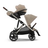 Коляска универсальная для двойни 2 в 1 Cybex Gazelle S TPE Almond Beige