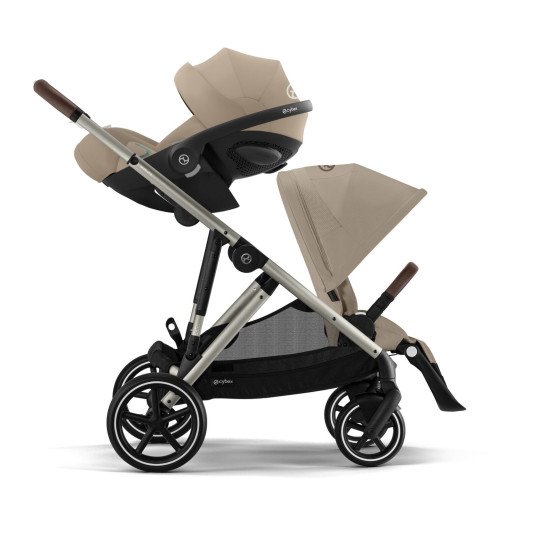 Коляска универсальная для двойни 2 в 1 Cybex Gazelle S TPE Almond Beige