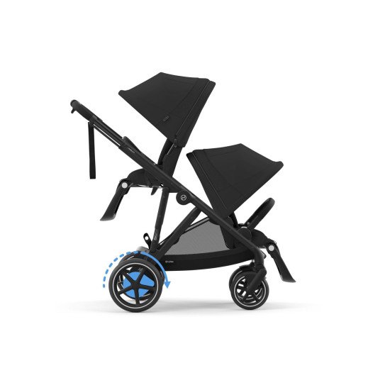 Коляска прогулочная для двойни Cybex eGazelle S BLK Moon Black