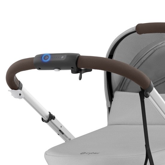 Коляска прогулочная для двойни Cybex eGazelle S SLV Stone Grey