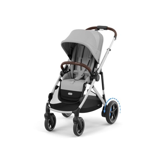 Коляска прогулочная для двойни Cybex eGazelle S SLV Stone Grey