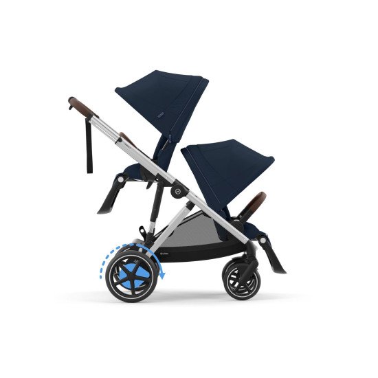 Коляска універсальна для двійні 2 в 1 Cybex eGazelle S SLV Ocean Blue Коляска універсальна для двійні 2 в 1 Cybex eGazelle S SLV Ocean Blue