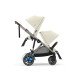 Коляска прогулочная для двойни Cybex eGazelle S TPE Seashell Beige
