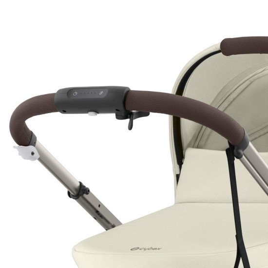 Коляска прогулочная для двойни Cybex eGazelle S TPE Seashell Beige Коляска прогулочная для двойни Cybex eGazelle S TPE Seashell Beige