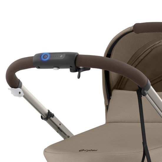 Коляска прогулочная для двойни Cybex eGazelle S TPE Almond Beige