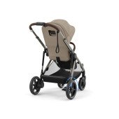 Коляска прогулочная для двойни Cybex eGazelle S TPE Almond Beige