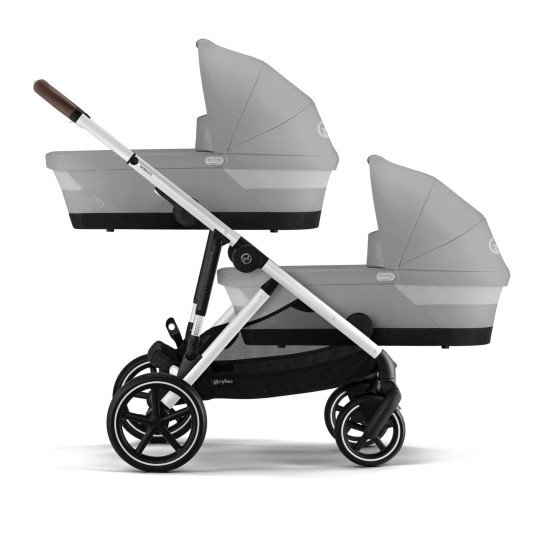 Коляска универсальная для двойни 2 в 1 Cybex Gazelle S SLV Stone Grey