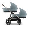 Коляска универсальная для двойни 2 в 1 Cybex Gazelle S TPE Stormy Blue