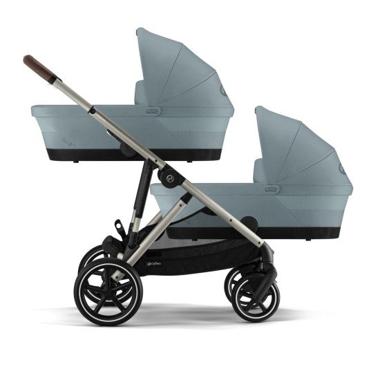 Коляска универсальная для двойни 2 в 1 Cybex Gazelle S TPE Stormy Blue