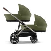 Коляска універсальна для двійні 2 в 1 Cybex Gazelle S TPE Moss Green Коляска універсальна для двійні 2 в 1 Cybex Gazelle S TPE Moss Green