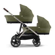 Коляска універсальна для двійні 2 в 1 Cybex Gazelle S TPE Moss Green