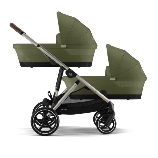 Коляска універсальна для двійні 2 в 1 Cybex Gazelle S TPE Moss Green Коляска універсальна для двійні 2 в 1 Cybex Gazelle S TPE Moss Green