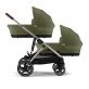 Коляска універсальна для двійні 2 в 1 Cybex Gazelle S TPE Moss Green