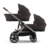 Коляска универсальная для двойни 2 в 1 Cybex Gazelle S TPE Chocolate Brown Коляска универсальная для двойни 2 в 1 Cybex Gazelle S TPE Chocolate Brown
